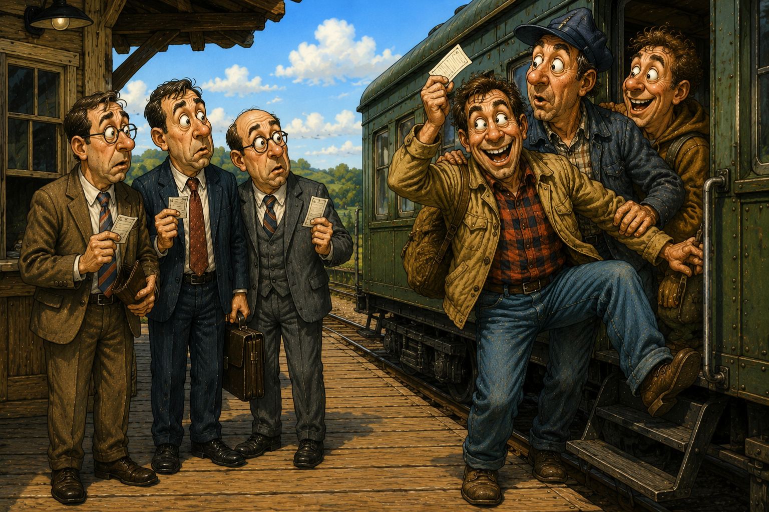 Engineers vs Accountants on a Train